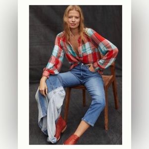 Anthropologie Pilcro Button Down Shirt sz Large